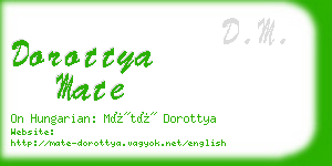 dorottya mate business card